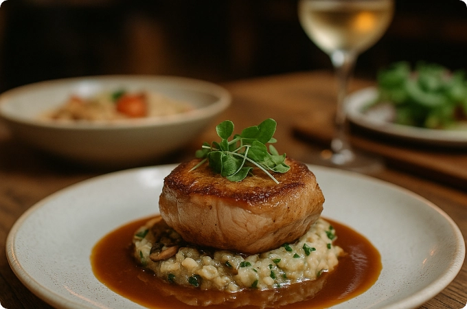 Fotografia gastronomica foto de un plato de menu de restaurante